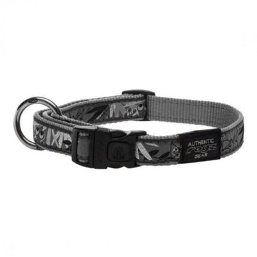 Rogz Silver Gecko Dog Collar - SILVER GECKO XL